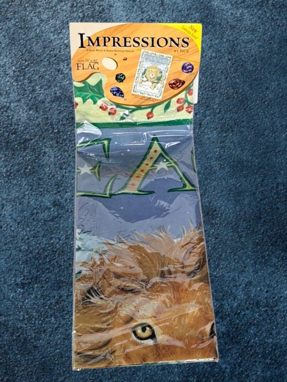 New Creative Enterprises flag peace lion 28" by 40"